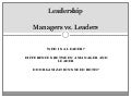 Leadership and management