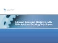 Lead Scoring Aligning Sales Marketing