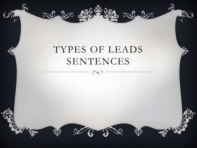 Types Of News Lead