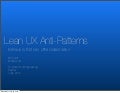Lean UX Anti-Patterns