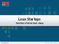 Lean Startups - TechStars Patriot Boot Camp