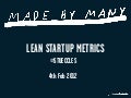 Lean startup metrics