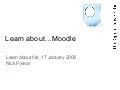 Learn about Moodle