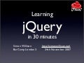Learning jQuery in 30 minutes