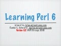 Learning Perl 6 