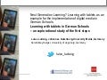 Learning with tablets in german schools pres edmediaconf12