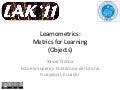 Learnometrics Keynote LAK2011