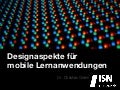 Designaspekte für mobile Lernanwendungen