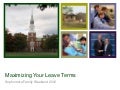 Maximizing Leave Terms - SFW12
