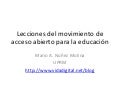 Lecciones Del Movimiento De Acceso Abierto