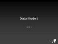 Data Models - GIS I