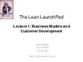 Lecture 1: Business Model & Customer Development