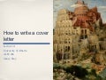 Lecture 3.1 how to write a cover letter   student notes