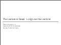 Lecture ubd condensed