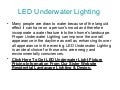 Led underwater lighting