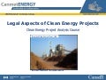 Legal Aspects Of Clean Energy Projects