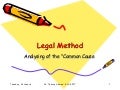Legal Method, Analysing Of The Common Cause