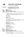 Legislative Calendar Weekending 051509