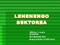 Lehenengo sektorea