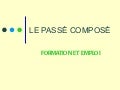 Le passé composé