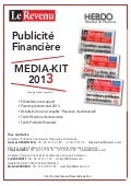 Le Revenu Hebdo - Communication financière - Mediakit 2013