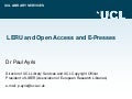 LERU and Open Access and E-Presses