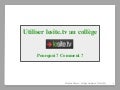Utiliser Lesite.tv au collège