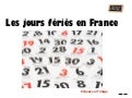 Les jours fériés en France