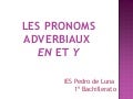 Les pronoms en et y