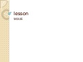 Lesson
