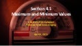 Lesson 18: Maximum and Minimum Values (slides)