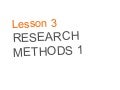 Lesson 3 - Secondary Research 1