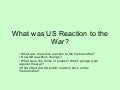 Lesson 5 what was us reaction to the war