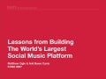 Lessons from Building world's largest social music platform