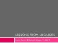Lessons From Lib Guides