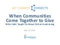 When Communities Come Together to Give: What Haiti Taught Us About Online Fundraising 
