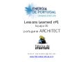 Lessons learned n.º 1 equipa 35 portuguese architect