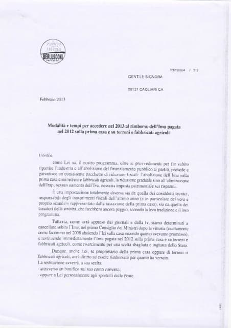 Lettera imu