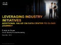 Leveraging Industry Initiatives for Data Center and Cloud