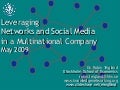 Leveraging Networks And Social Media Teigland