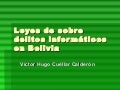 Leyes De Sobre Delitos InformáTicos En Bolivia