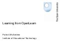 Learning from OpenLearn