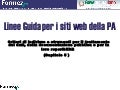 Linee guida web PA: formati, licenze, classificazione, open data