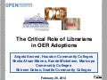 The Critical Role of Librarians In OER Adoption