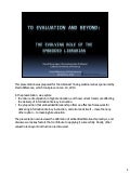To Evaluation and Beyond: The Evolving Role of the Embedded Librarian