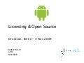 Licensing And Open Source 2009.11.03