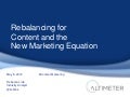Rebalance for Content, The New Marketing Equation