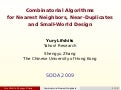 Cobinatorial Algorithms for Nearest Neighbors, Near-Duplicates and Small World Design - Yury Lifshits - SODA 2009