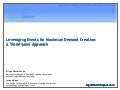 Leveraging Events for Demand Creation