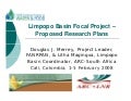 Limpopo Basin Focal Project –Proposed Research Plans